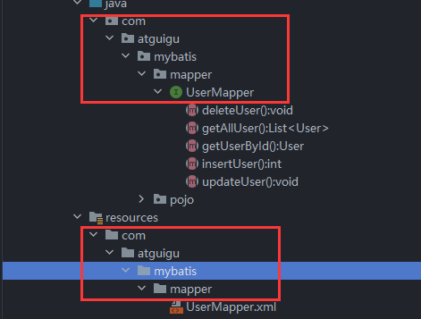 mapper接口和mapper映射文件在同一包下